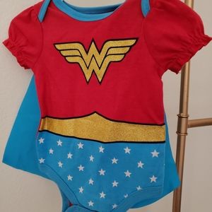 3/$20 0-3M Wonder Woman Onesie with Cape